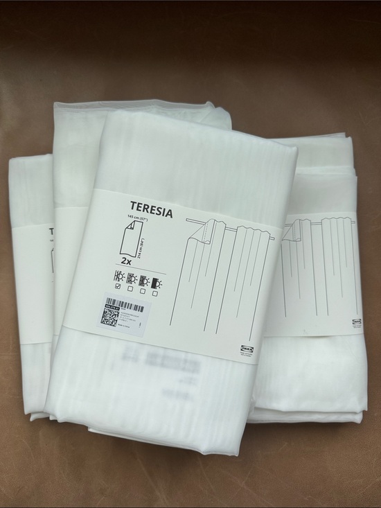 IKEA Other - IKEA TERESIA Sheer White Curtains 57” x 84” Lot of 8 Panels NIP